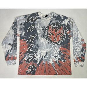 Urban Outfitters Tiger Racing All Over Print T-shirt Men Small Long Sleeve